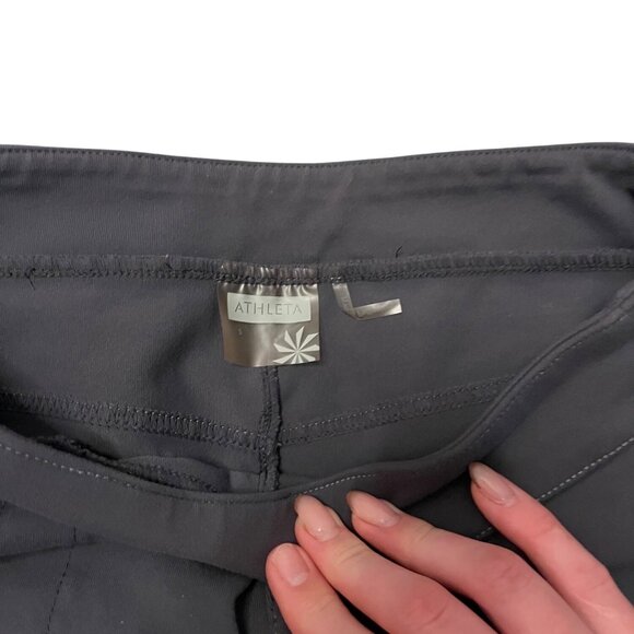 Athleta Grey Long Wide Leg Pants Size 2 - Picture 4 of 6